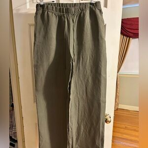 Women’s Olive Green linen blend Pants